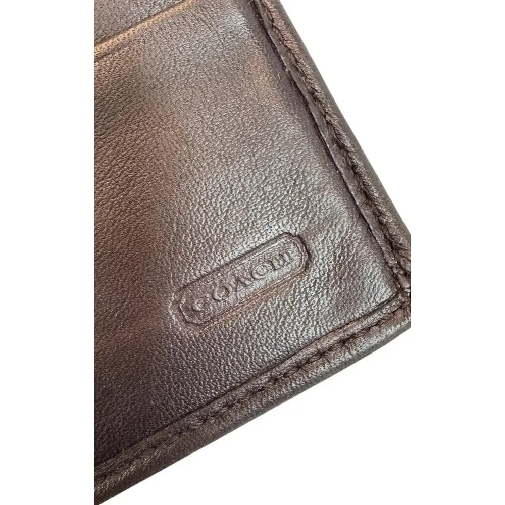 Coach SoHo Brown Burnished Leather Long Wallet